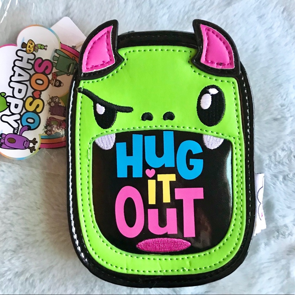 SOLD Loungefly So Happy Green Monster Zip Wallet